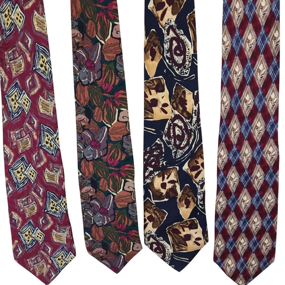 Vintage Lot of‎ 4 Robert Talbot Studios 100% Silk Neckties Abstract Party Artsy
